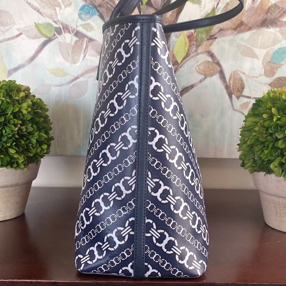 TORY BURCH 💙NAVY💙 GEMINI LINK TOTE BAG 🌟EUC🌟 - Picture 7 of 17